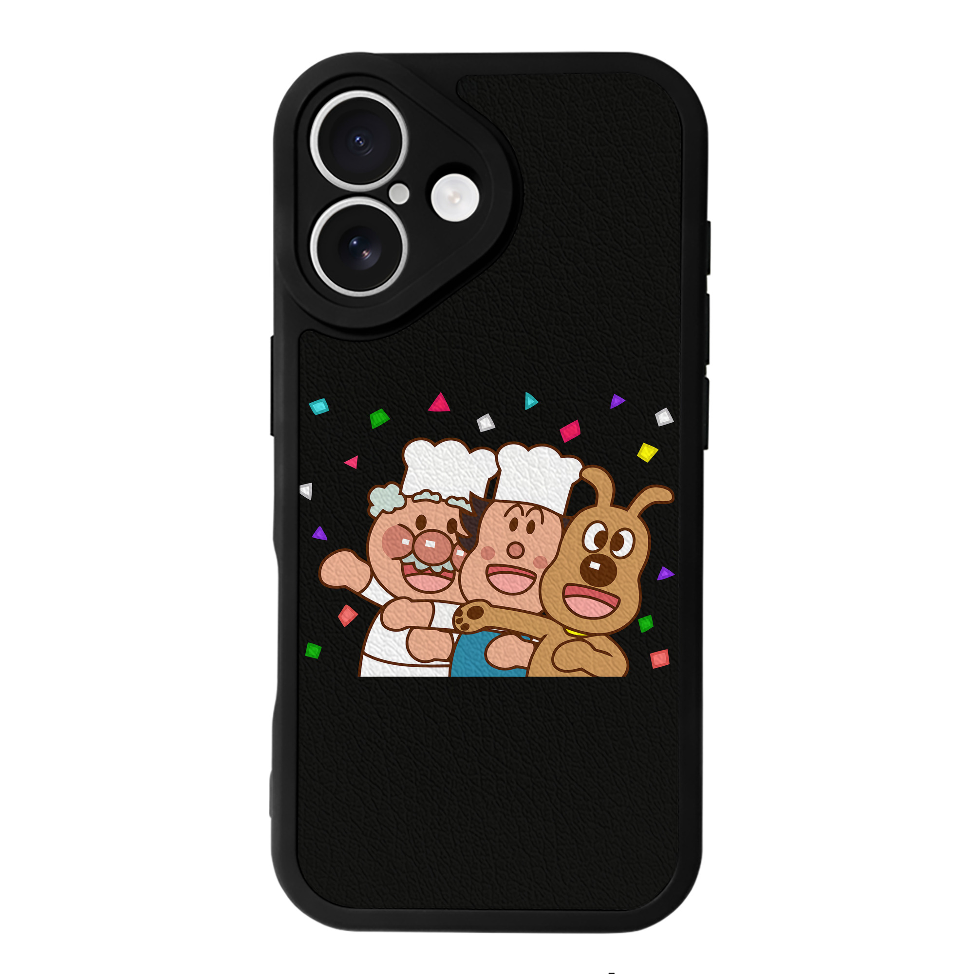 （画像用） アンパンマン Anpanman 【iPhone 16シリーズ対応】シリコンスマホケース（レザー調） 材質：シリコン